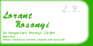 lorant mosonyi business card